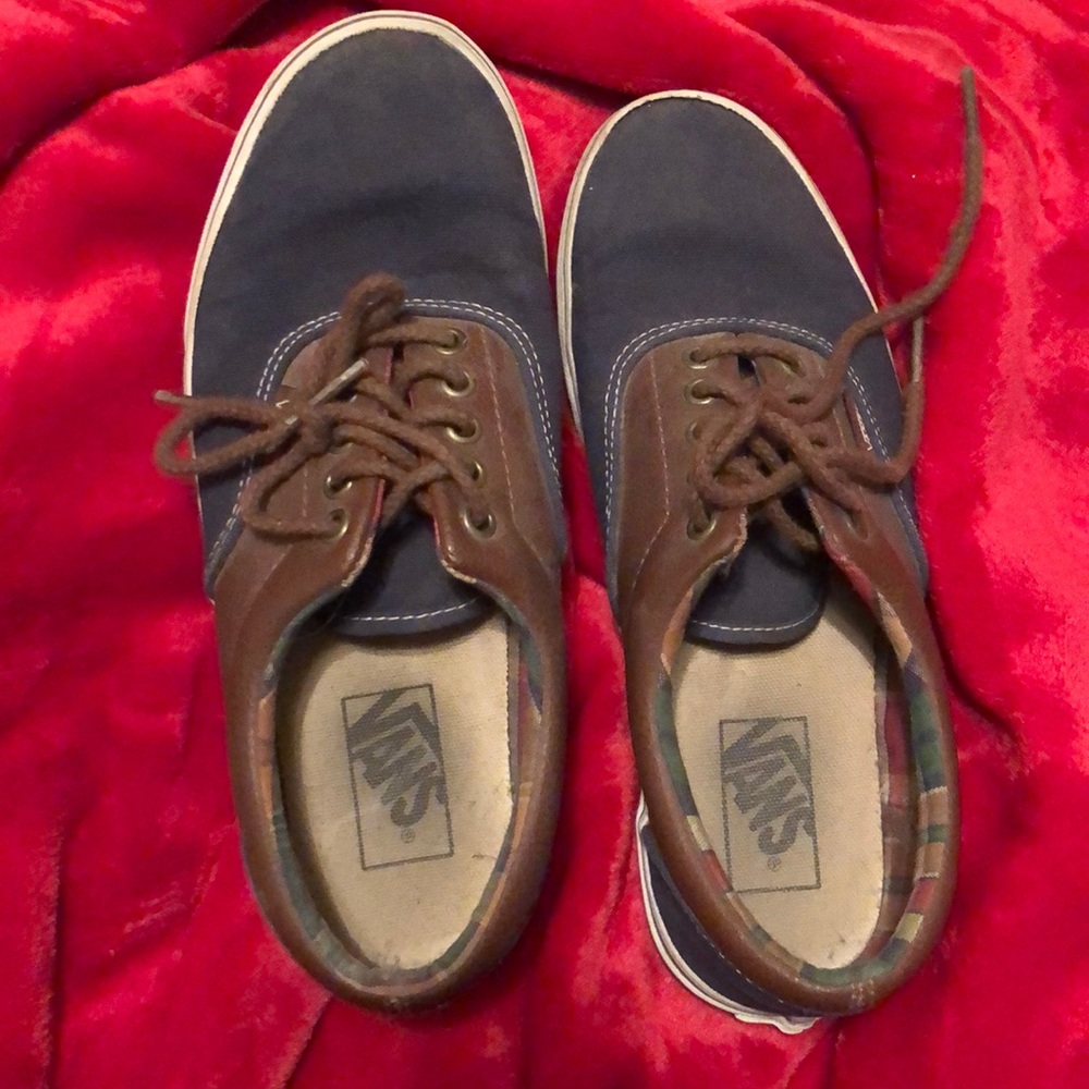 Unisex partial leather vans